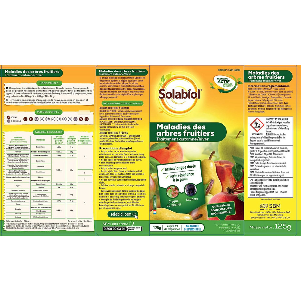 Sonord125 | maladies des arbres fruitiers | 125g | lutte contre mildou