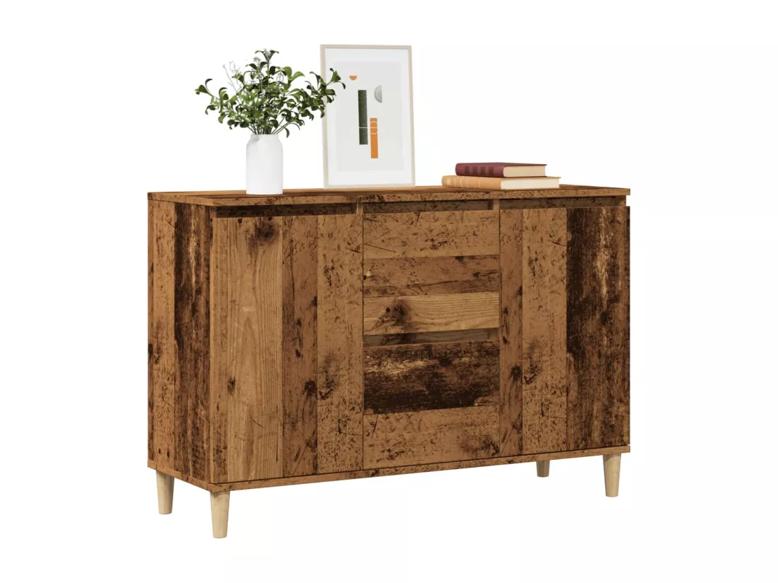 Buffet vieux bois 102x35x70 cm bois d'ingénierie