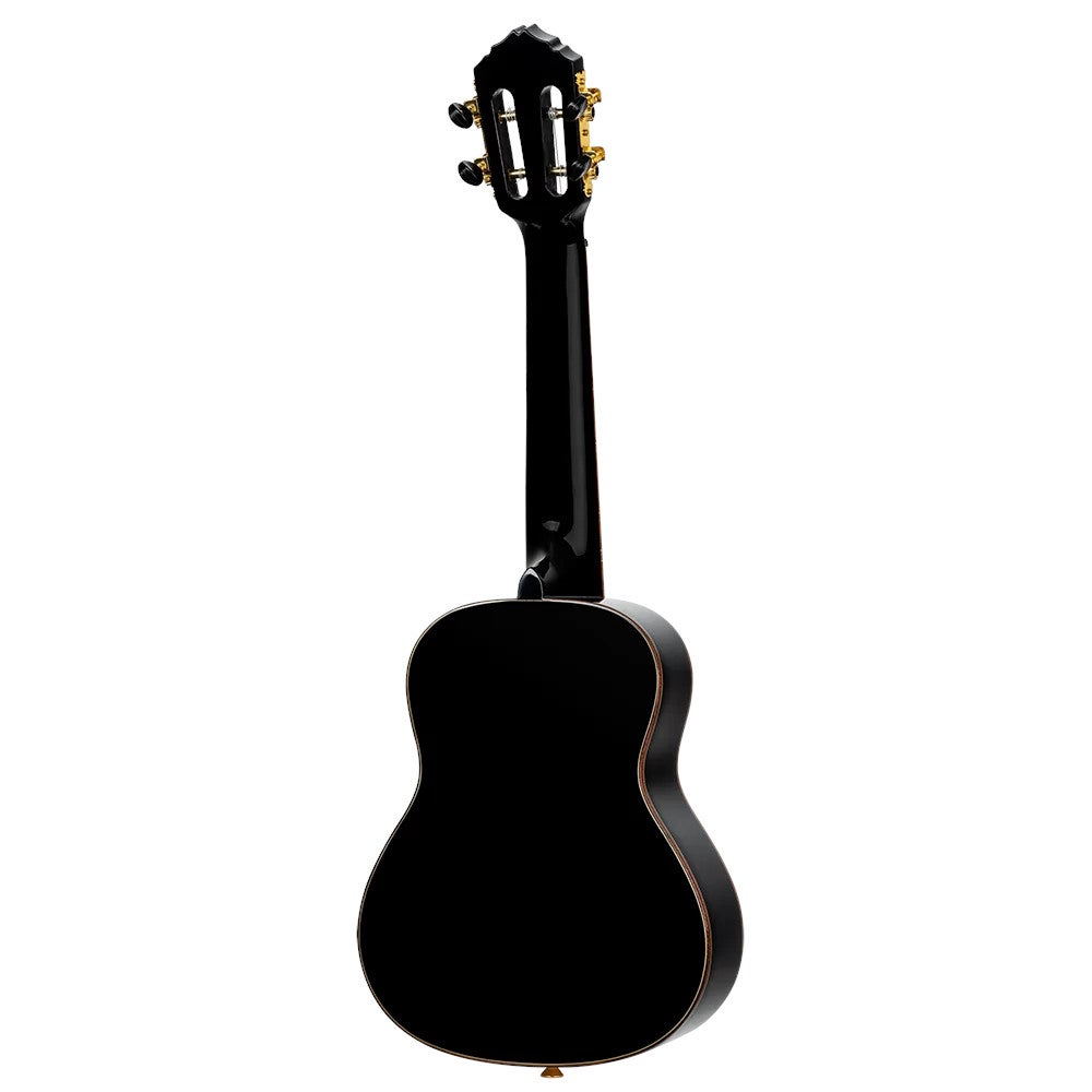 Ortega RUOX-CC Onyx Series Concert Size Ukulele Black concert ukelele met gigbag