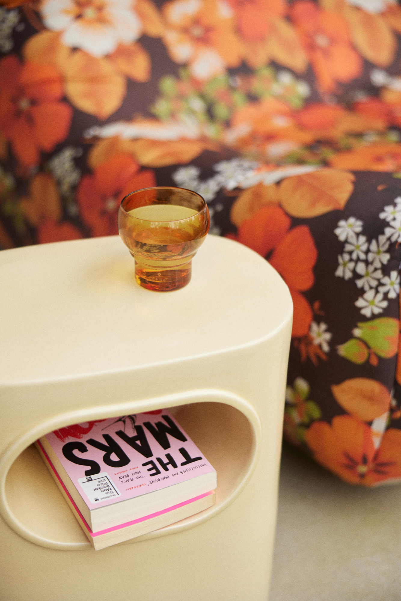 Servies 70's glassware: bulb glas amber - set van 4