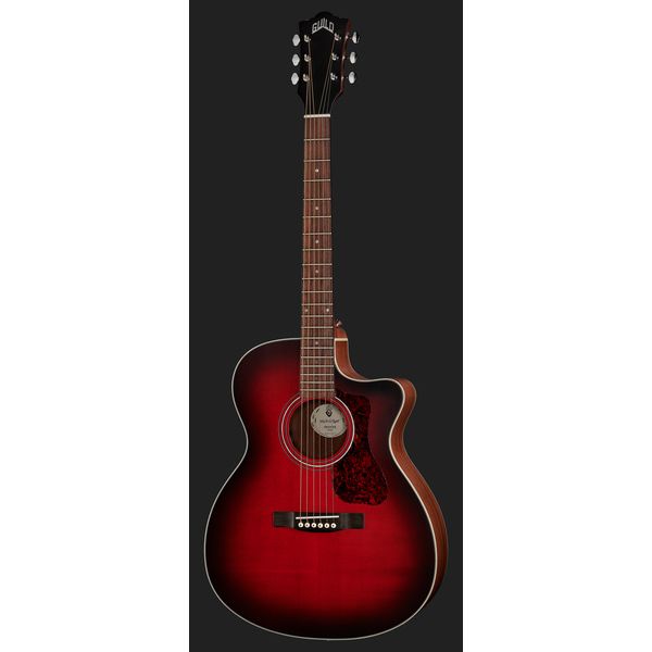 Guild OM-240CE Satin Oxblood Burst