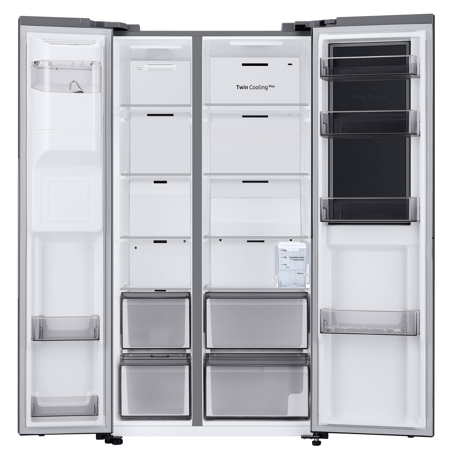 SAMSUNG Side-by-Side Kühl-Gefrierkombination RH68B8520S9/EG - Edelstahl - F