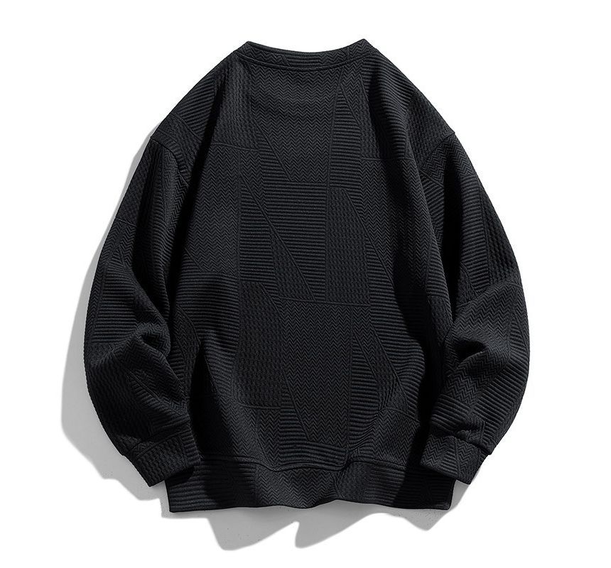 Stone Leo - Oversized sweatshirt met ronde hals en patroon