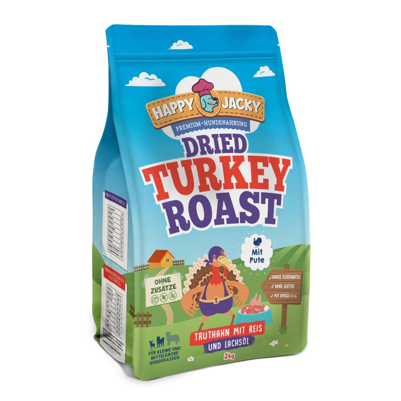 HAPPY JACKY Trockenfutter Sensitive Magere Pute 3x2 kg