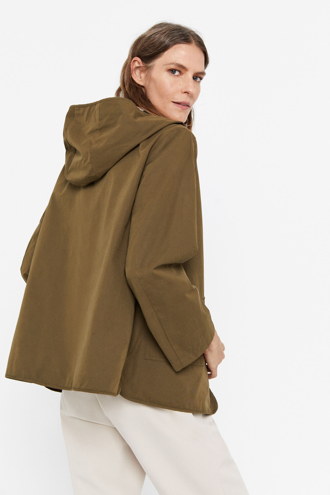 Parka reversível hidrorrepelente - Cáqui
