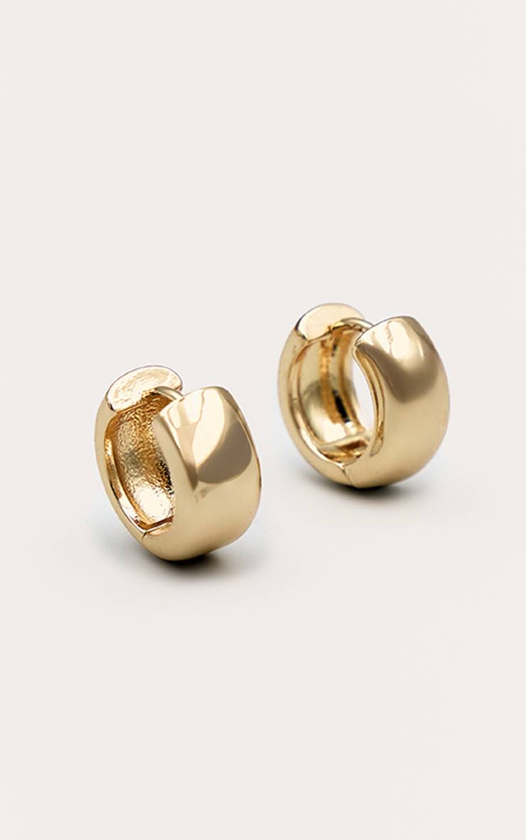 Doré Boucles D'oreilles Créoles Huggies