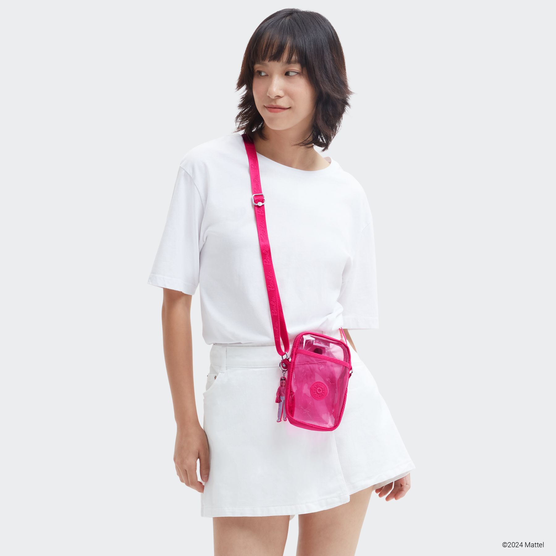 TALLY Sac pour téléphone Barbie™ Tally avec bandoulières réglables - Power Pink Transpant