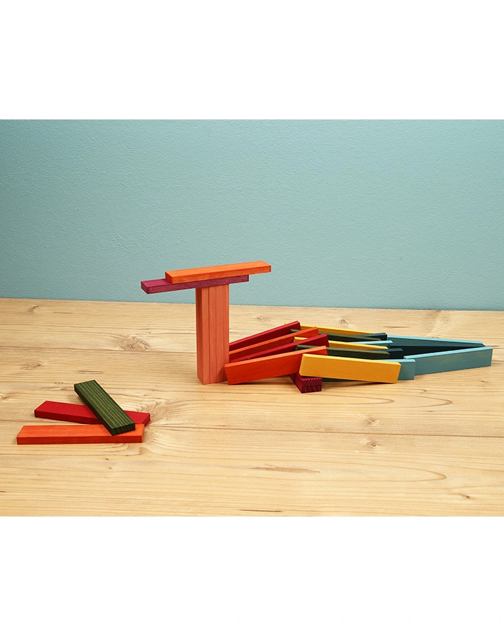 Holzbauplättchen OCTOCOLOR 100-teilig in 8 Farben