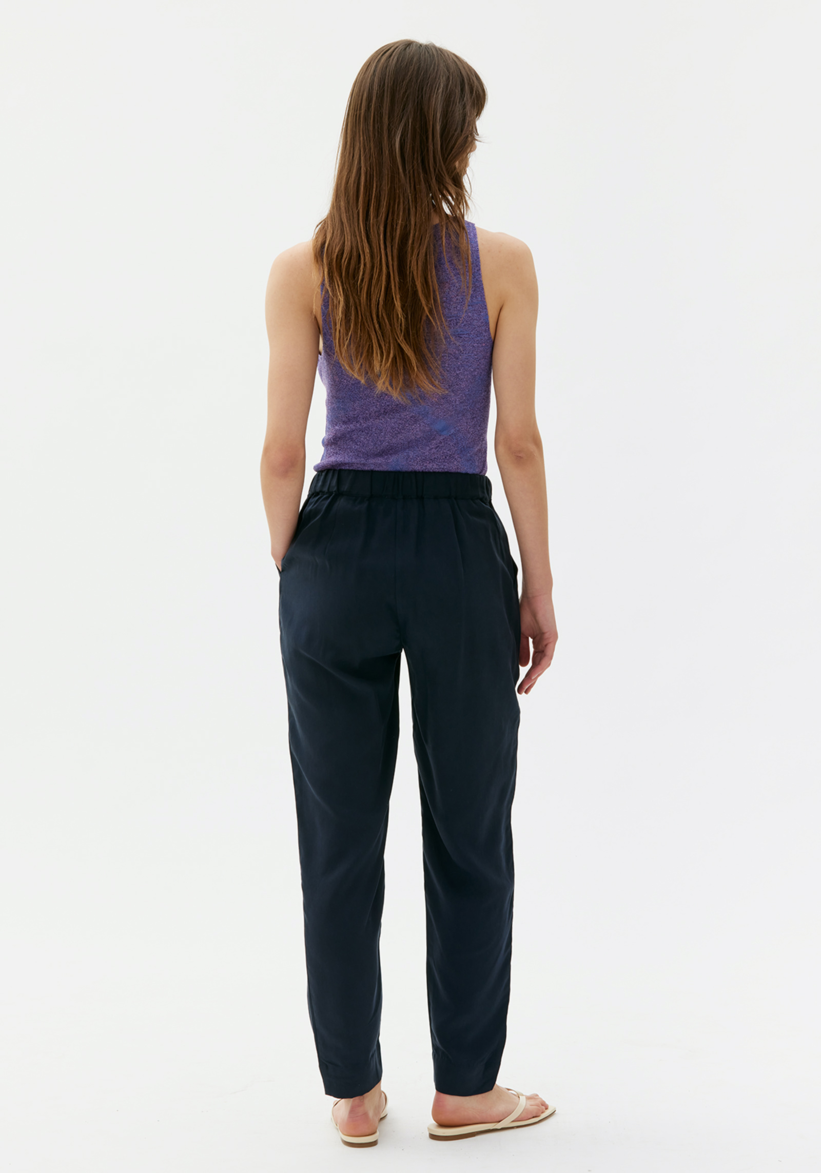 Maska Hose Jira Tencel Trousers Navy