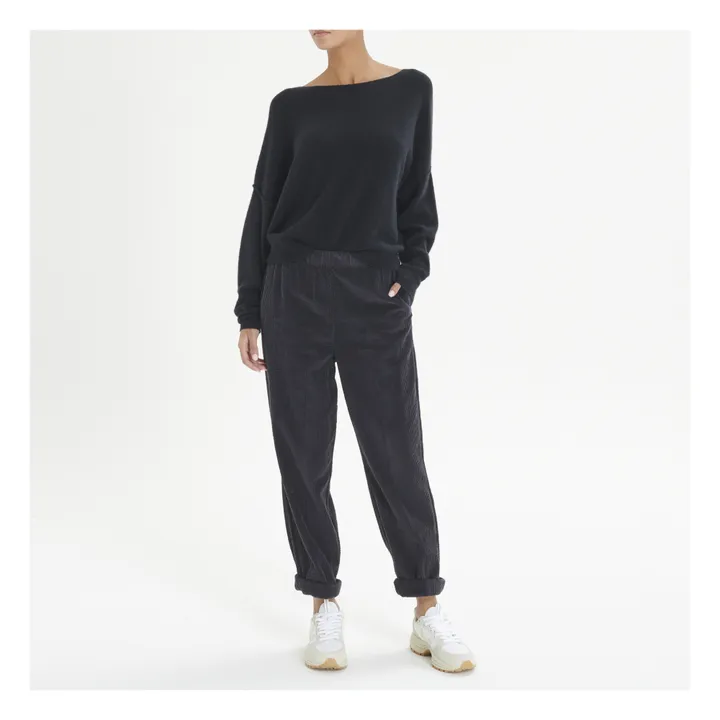 American Vintage Pull Col Bateau Damsville Laine | Noir