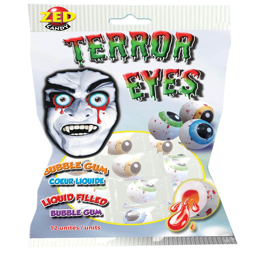 Chewing-gum Halloween yeux coeur liquide 180gr