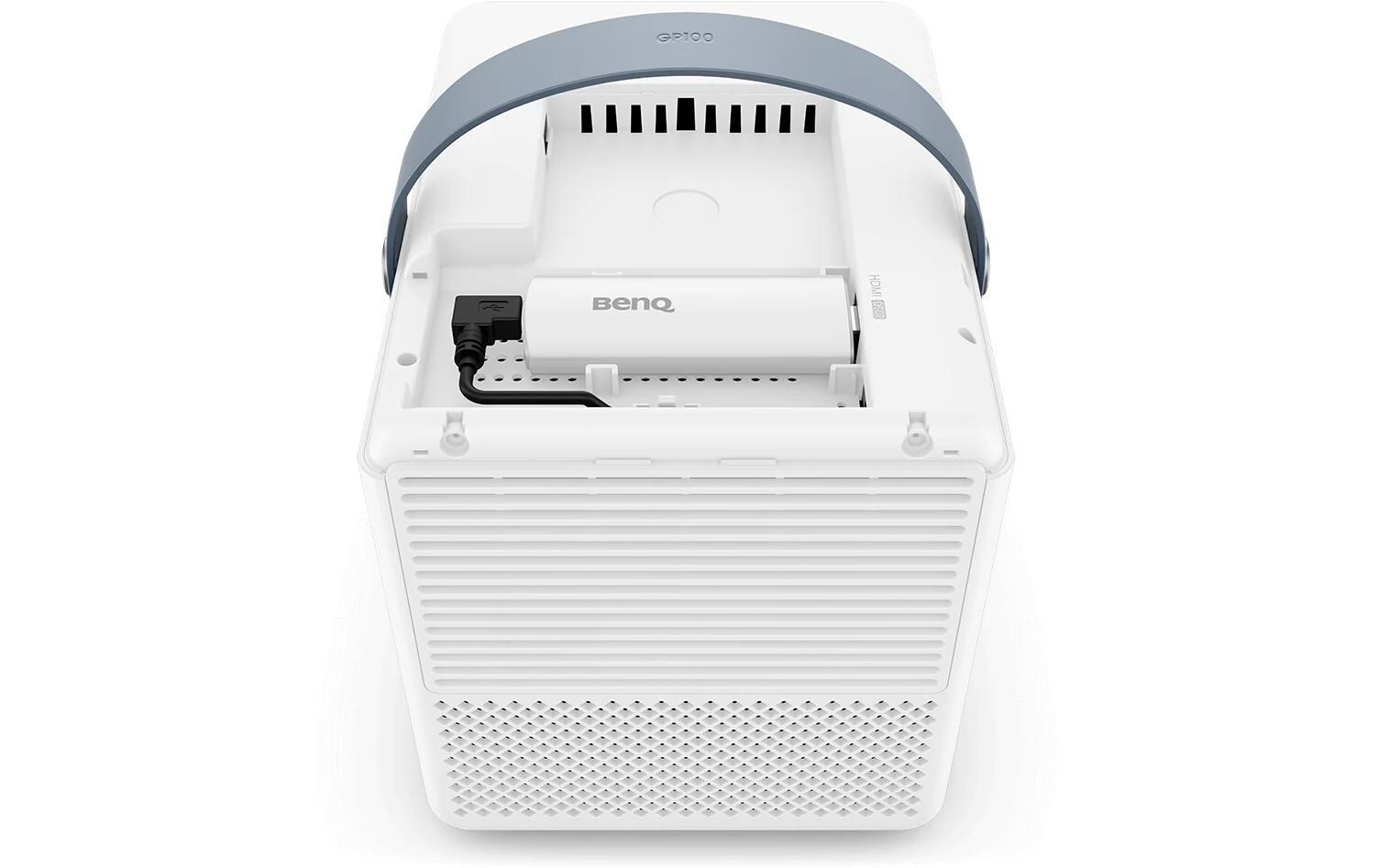 Projektor GP100<br>Tragbarer Beamer mit kraftvollem Bass für Streaming & Gaming