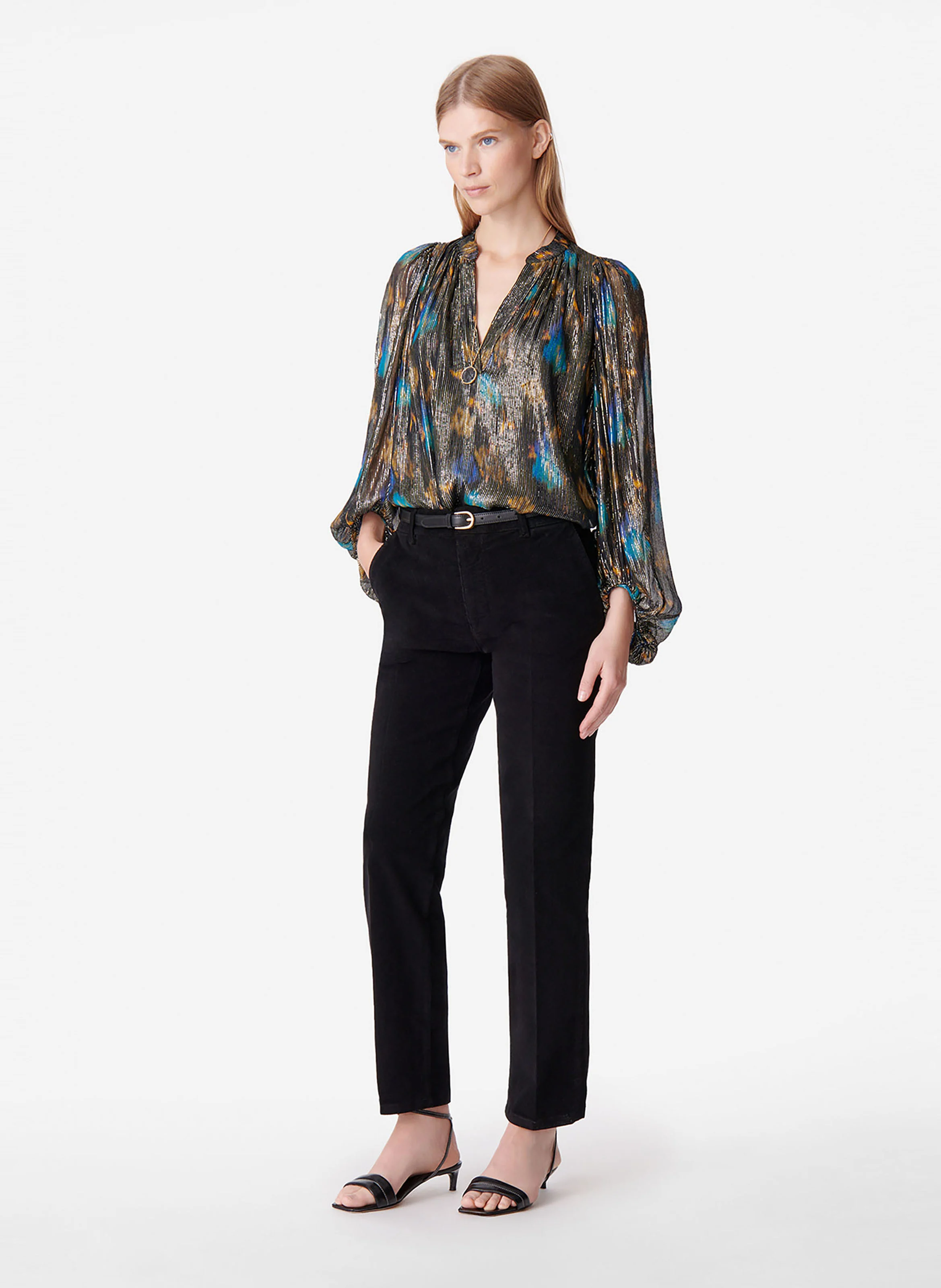 DANDY - Pantalon droit en coton mélangé | Noir