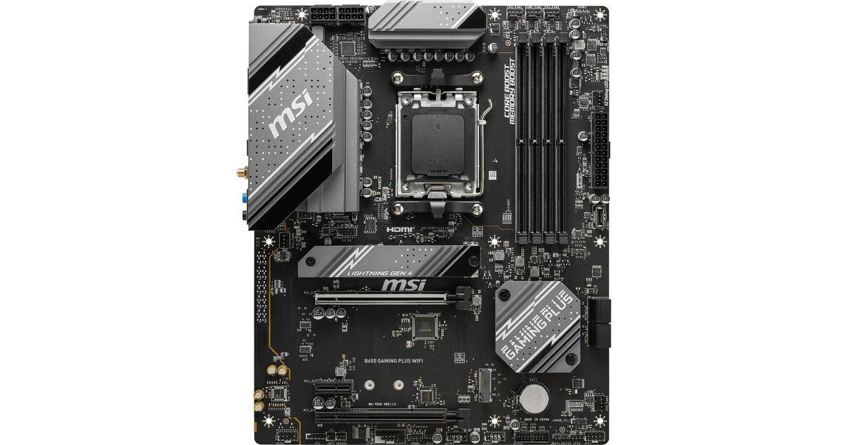 MSIB650 GAMING PLUS WIFI socket AM5 moederbord  (Zwart, RAID, 2,5Gb-LAN, WLAN, BT, Sound, ATX, Tweedekans)