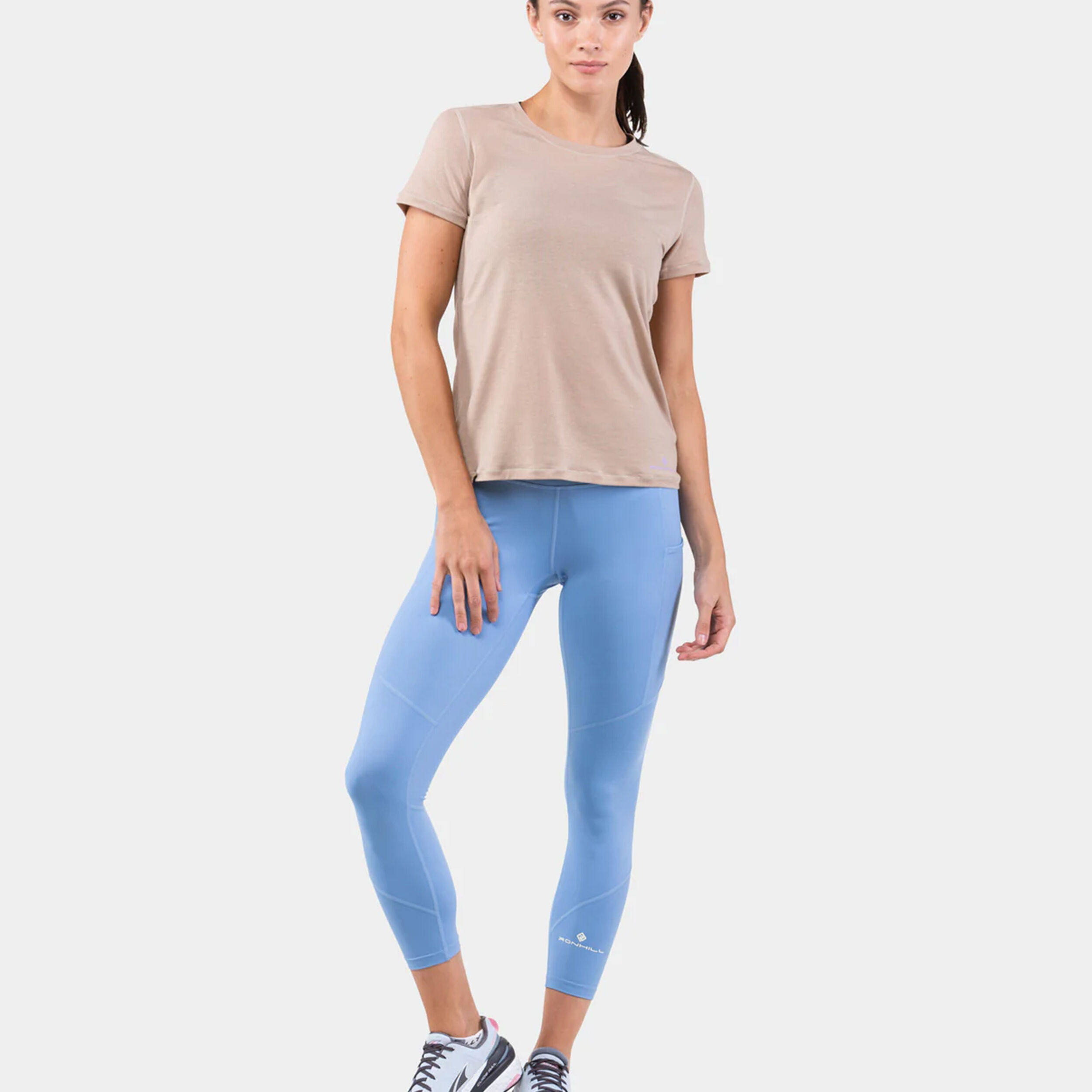 Ronhill Tech Crop Collant Tight Femmes - Bleu Clair