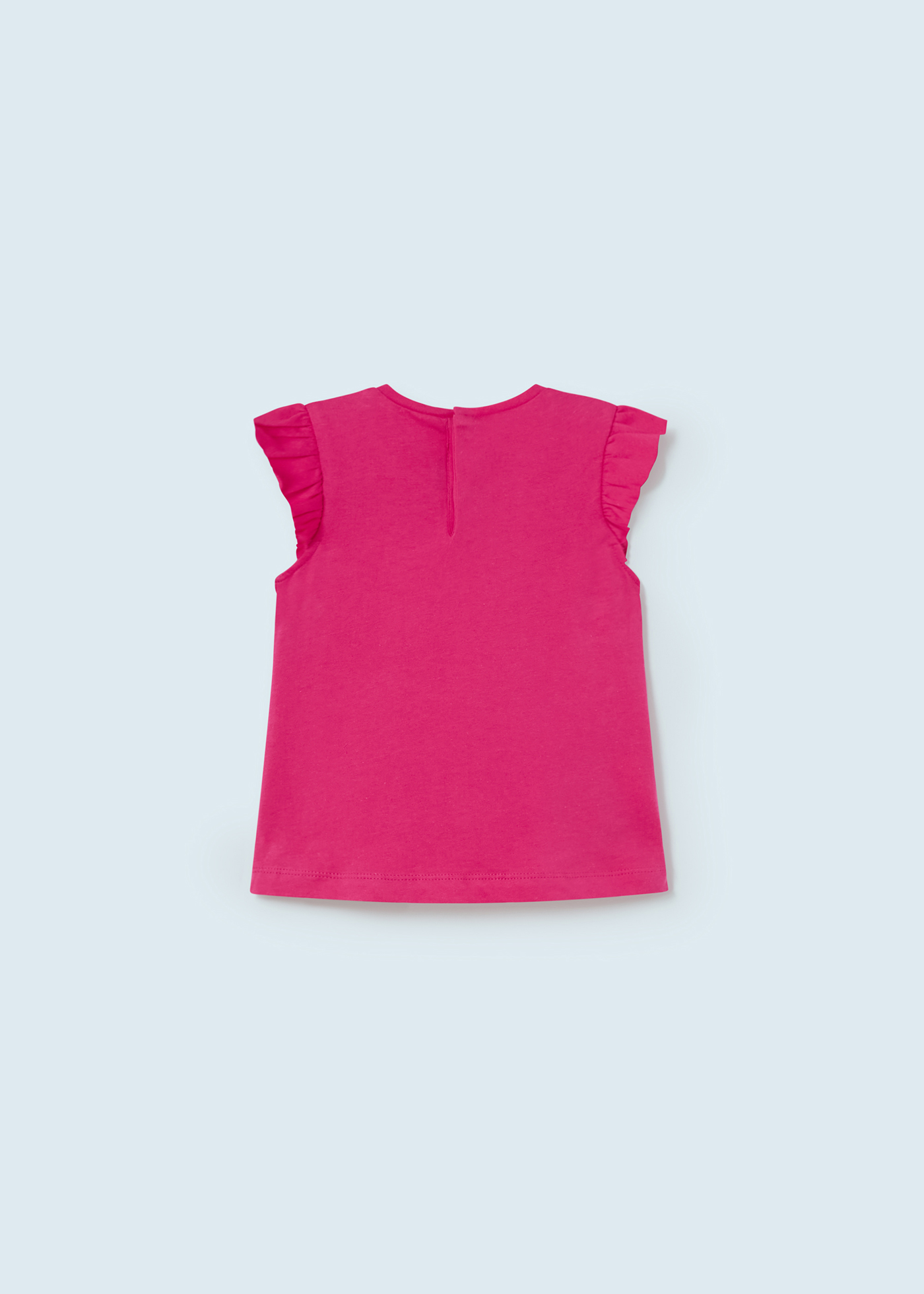 Camiseta infantil com bordado em algodão sustentável.