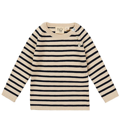 Fl?ss Bluse - Strik - Flye - Dark Navy/Cloud