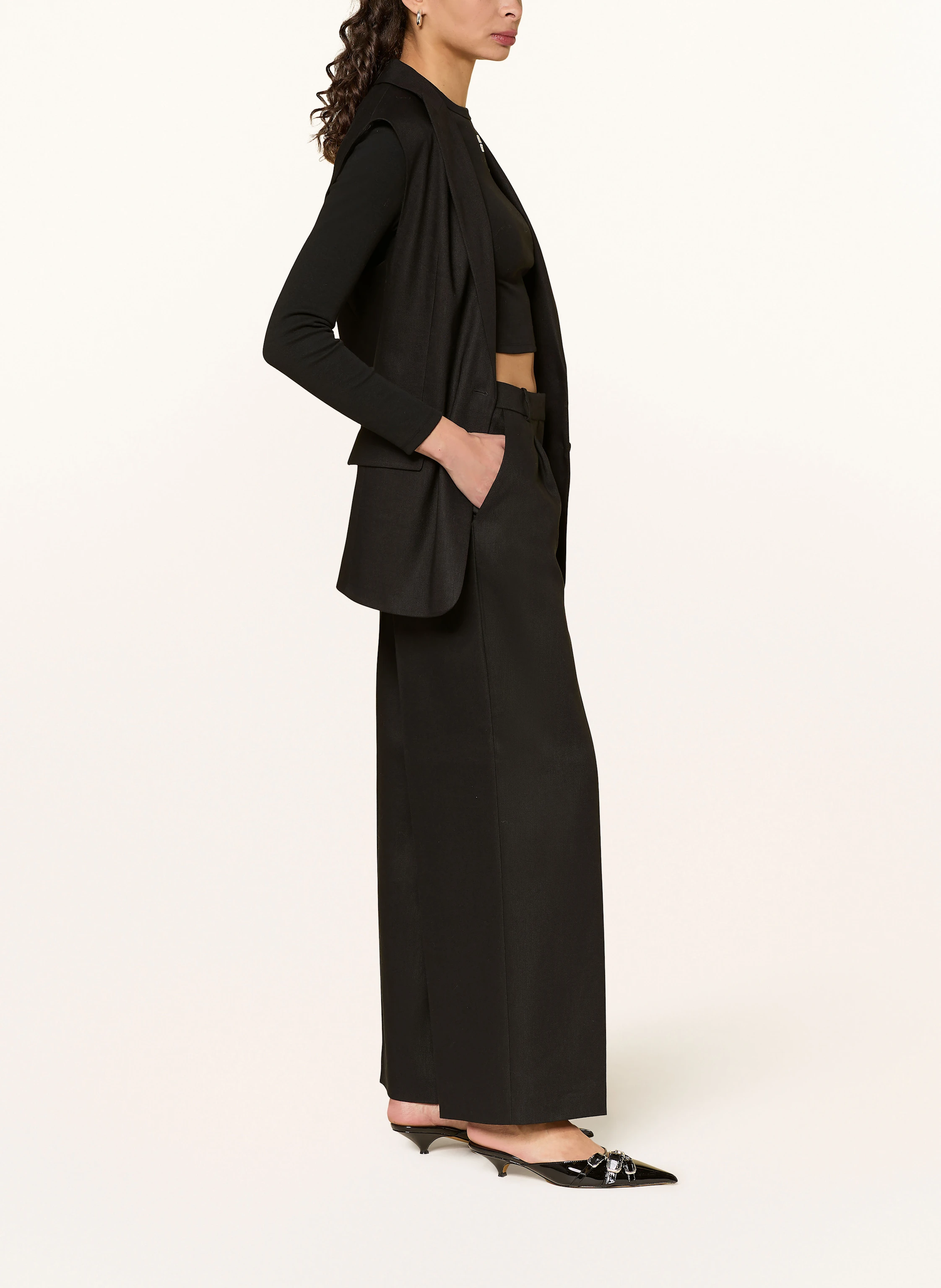 HUGO Marlenehose HALATI mit Leinen
