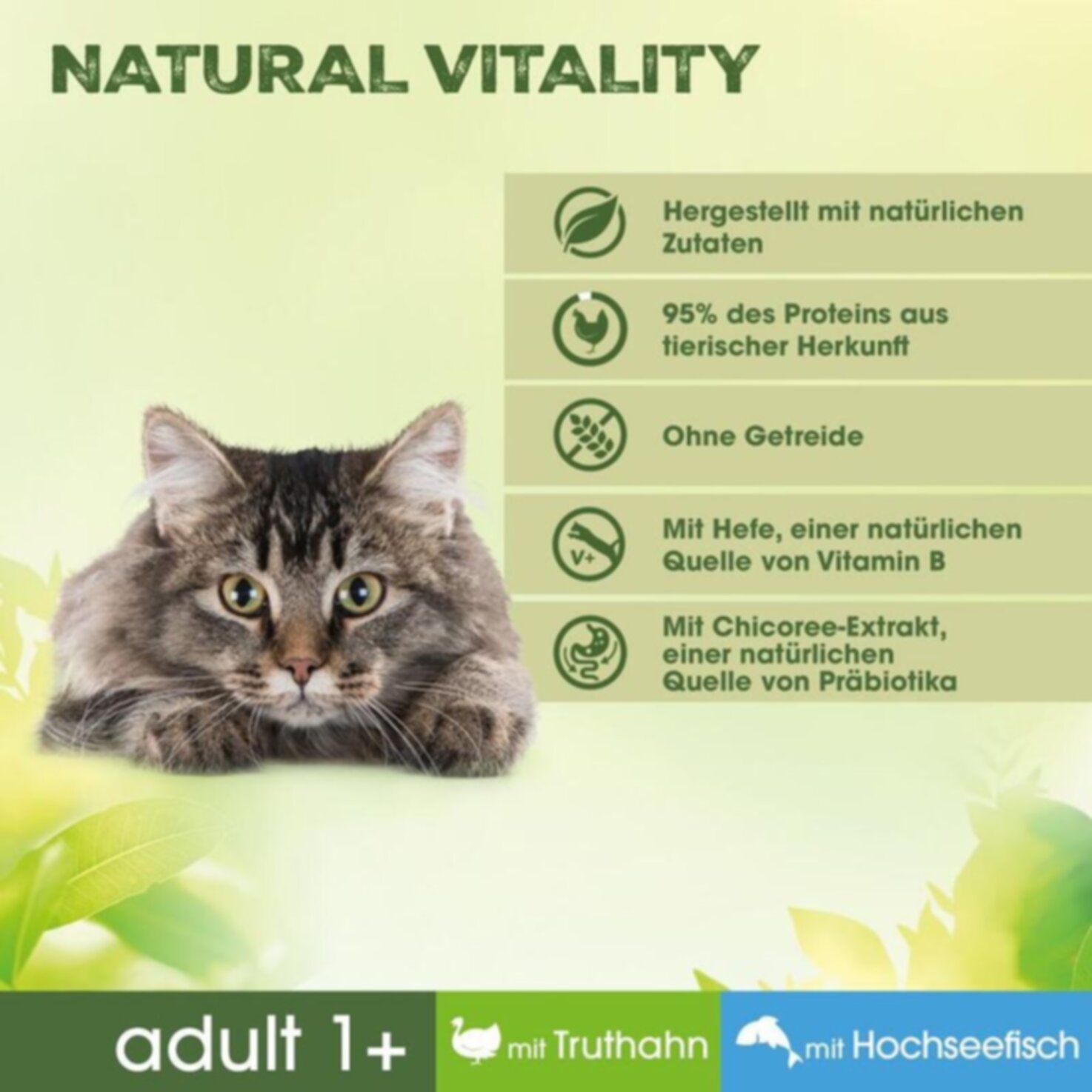 Perfect Fit Cat Natural Katzenfutter nass Fisch+Truthahn 6x50g