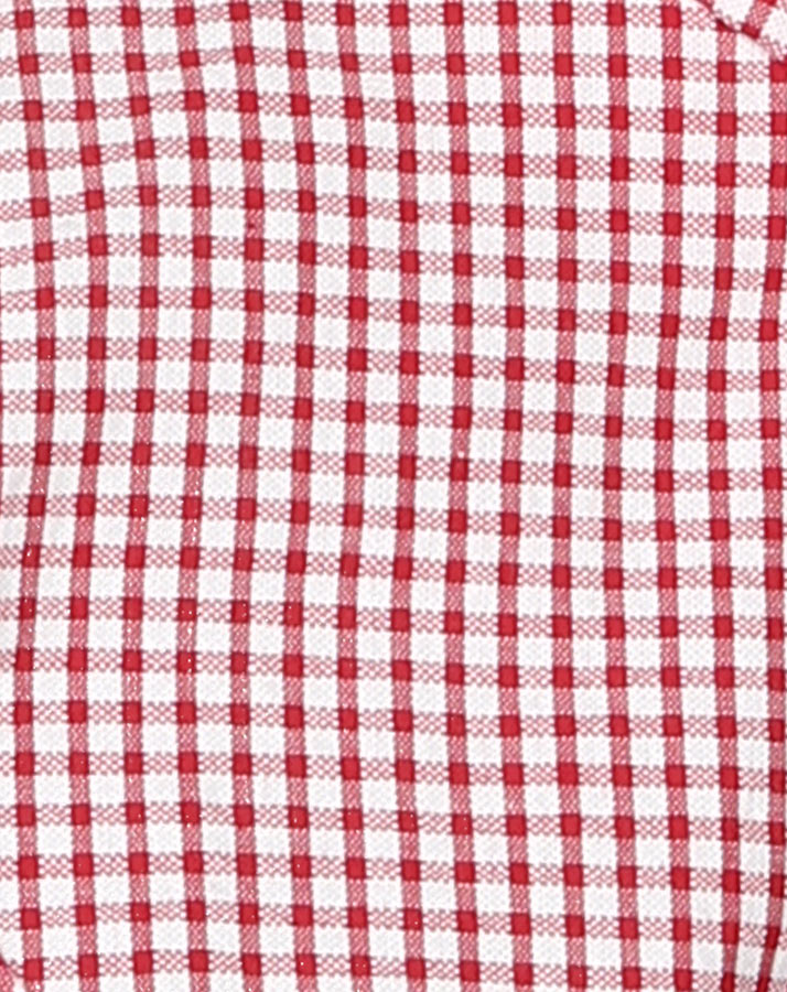 Schirmmütze BASIC mit Nackenschutz kariert in rot/weiß