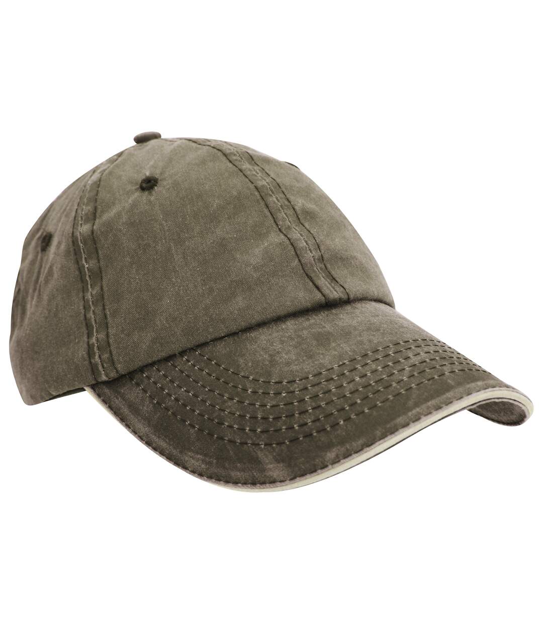 Result - Casquette 100% coton - Adulte unisexe (Vert olive/Gris) - UTBC984