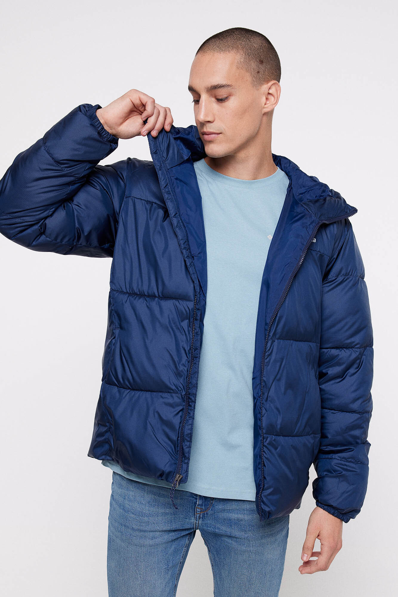 Jaqueta acolchoada masculina Columbia™ Puffect™ com capuz
