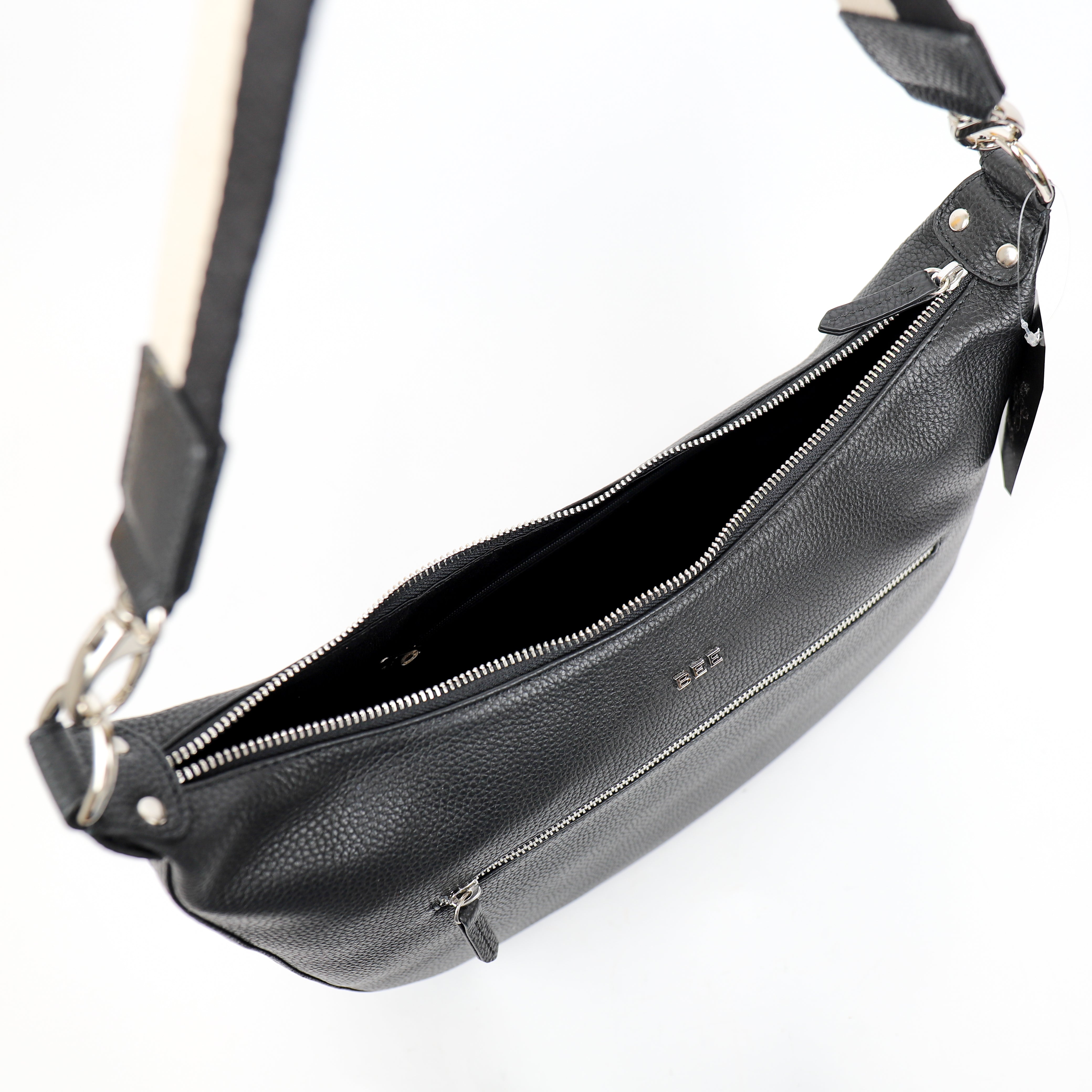 Hand-/schoudertas 'Lotus' Black Black