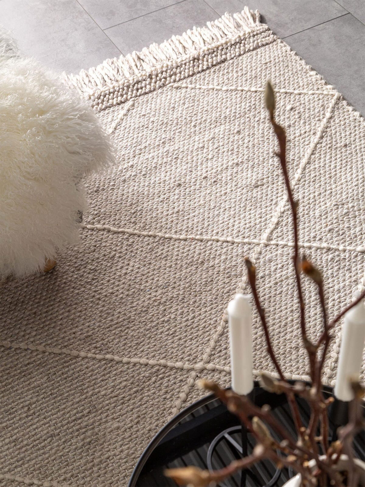 benuta pure Wollteppich DAPHNE 120 x 170 cm beige