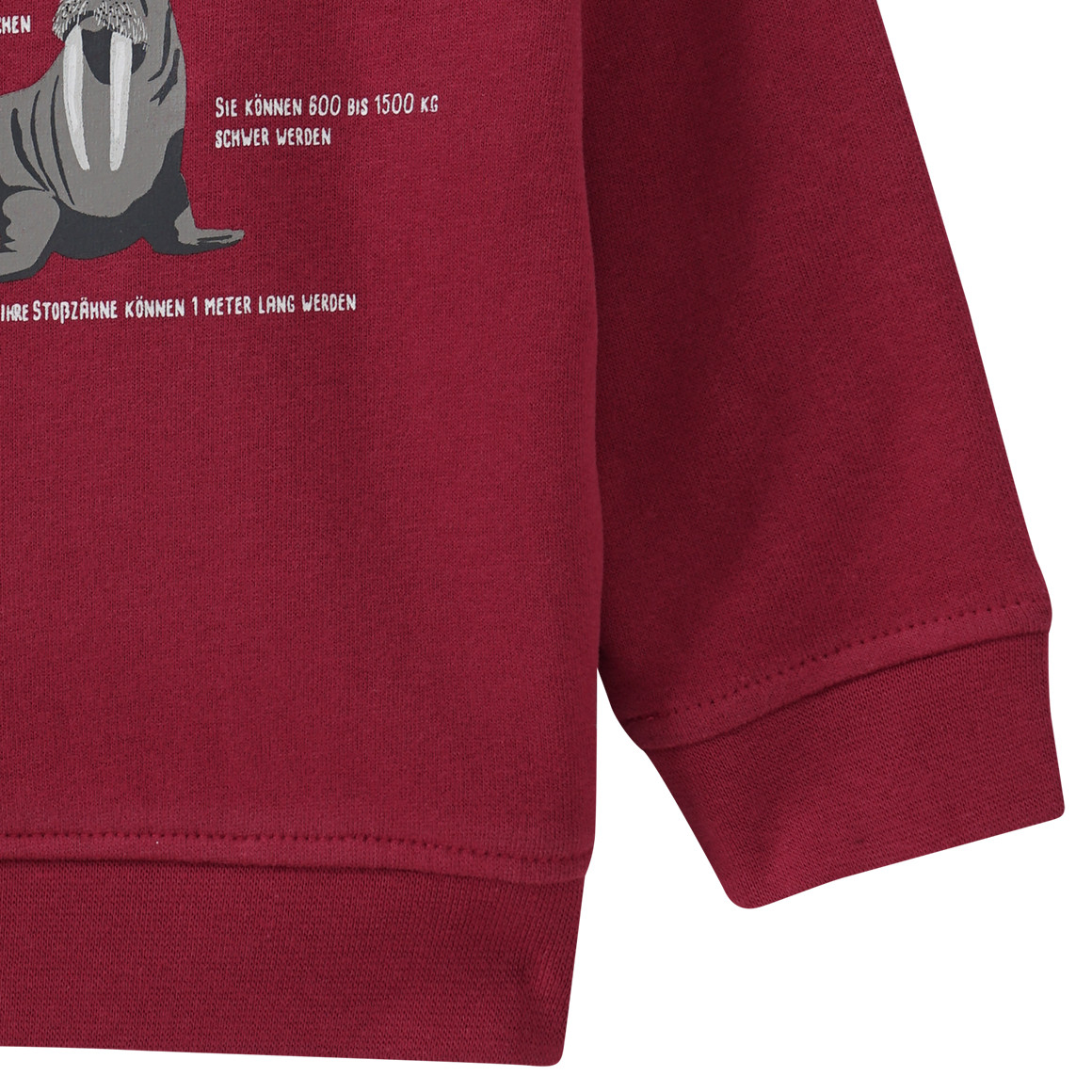 Topomini Baby Sweatshirt mit Walross-Motiv dunkelrot