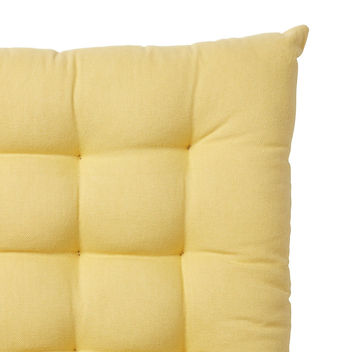Galette de chaise capitonnée Blooma Rural jaune 36 x 36 cm