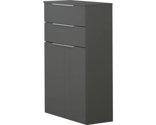 Middelhoge kast FACKELMANN Style/Kara, breedte 61 cm, antraciet, volledig gemonteerd