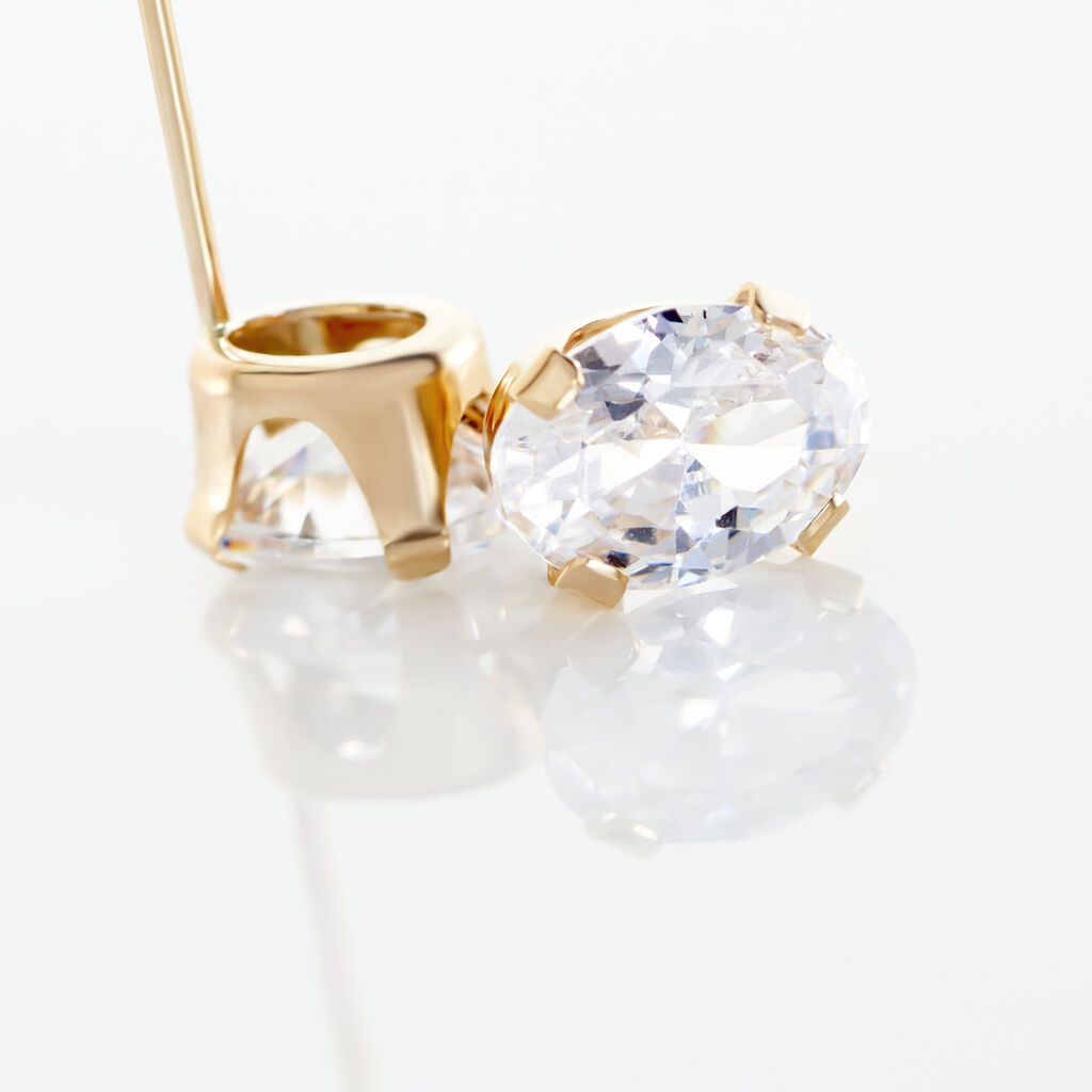 Boucles D'oreilles Puces Elea Or Jaune Oxyde