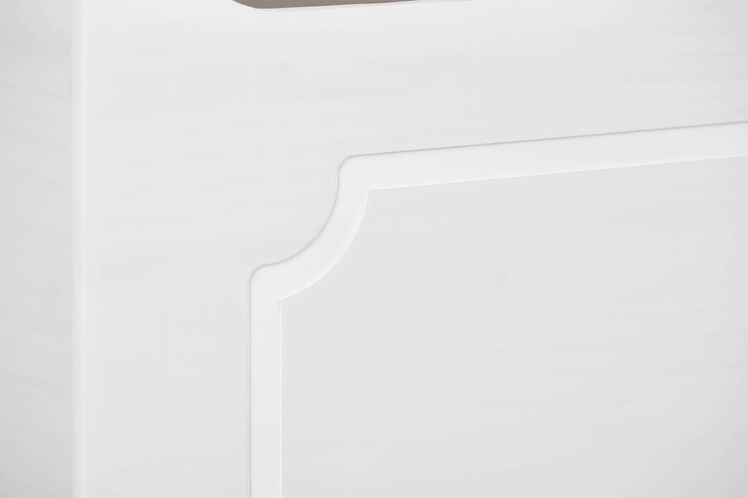 Truhe Florian 89 x 53 x 47 cm Massivholz weiß