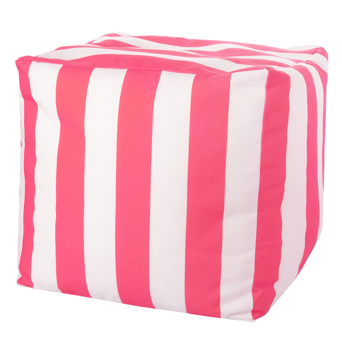 My Home Sitzpouf in Würfelform pink / weiss