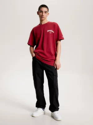 Camiseta Relaxed Fit com Logo nas Costas