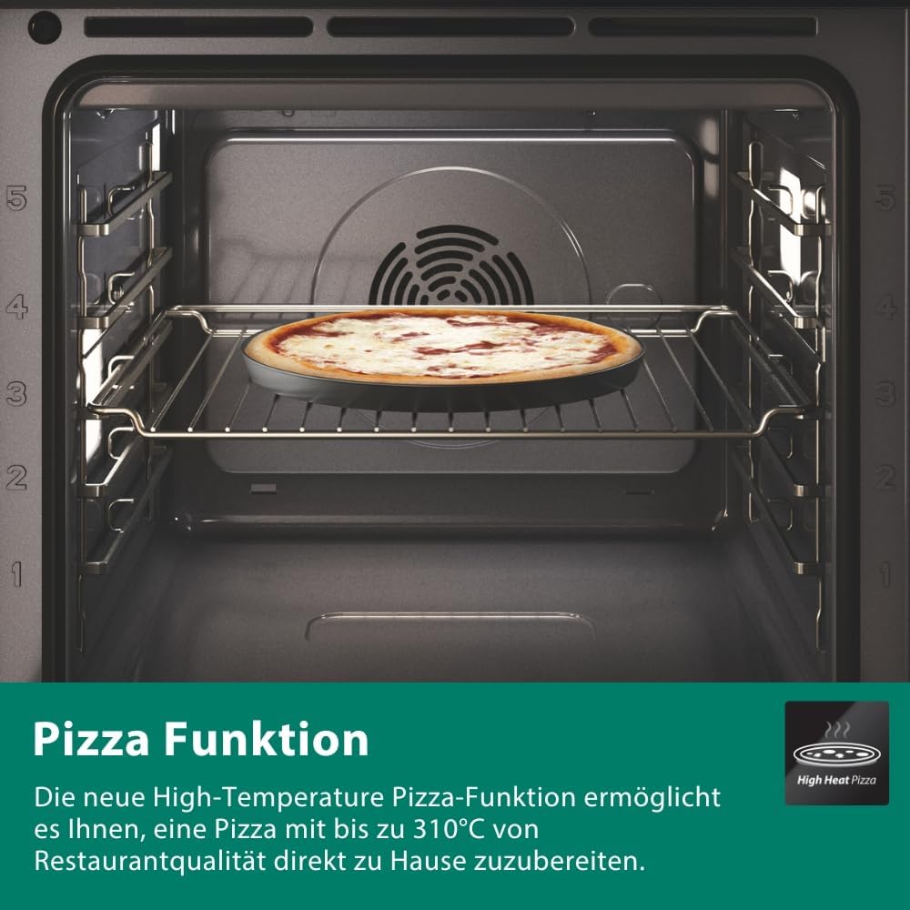 Bauknecht BBI4S8HM1SK Einbau-Heißluftbackofen/ 60 cm, 73 l/Multi-Level-Kochen/AirFry-Funktion/PowerHeißluft/High-Temperature Pizzafunktion/Dynamic Intelligence/Active Multiflow