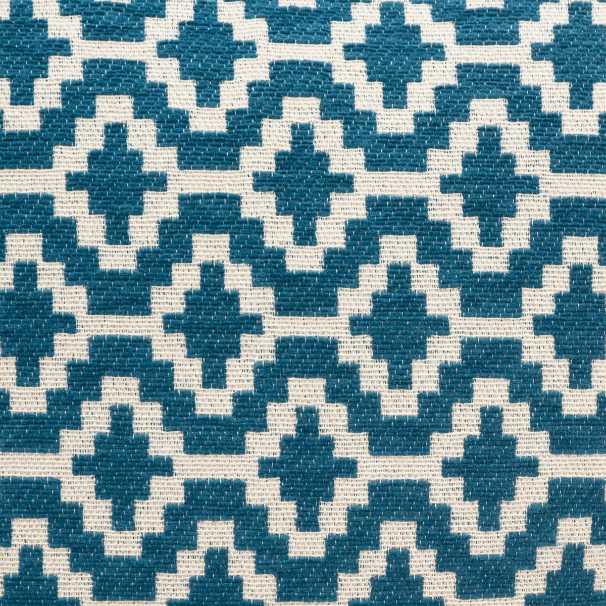 HOUSSE COUSSIN CHENILLE ETHNIQUE BLEU 40X40CM