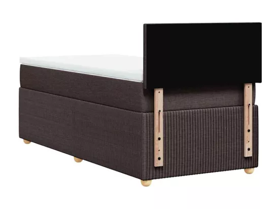 Sommier à lattes de lit avec matelas Marron foncé 90x190 cm
