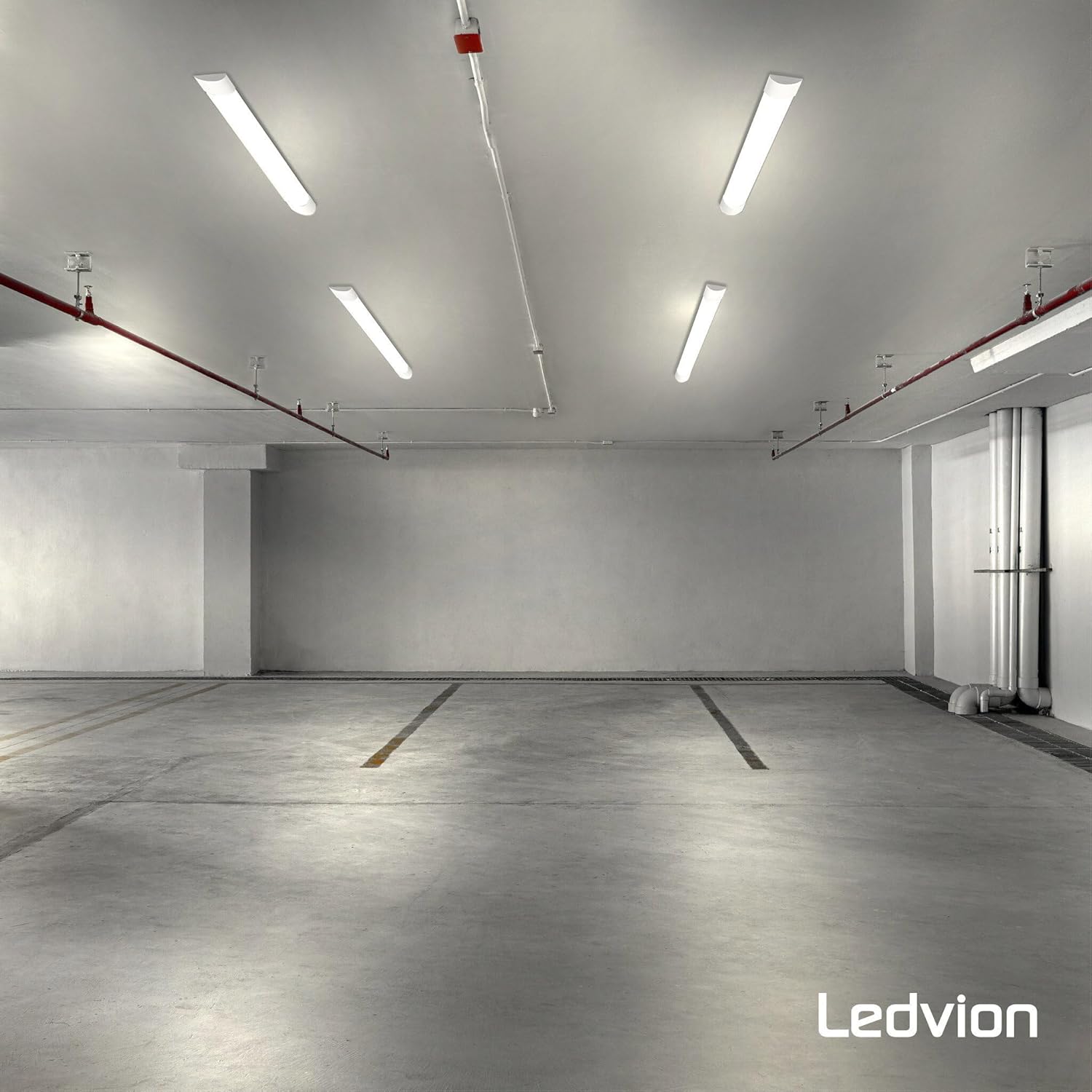 Ledvion - 10er Set, Feuchtraumleuchte LED, 120cm, IP65, 30W, 2400 Lumen, Neutralweiss, 4000K, Koppelbar, garagenbeleuchtung, werkstattbeleuchtung, kellerleuchte, deckenleuchte