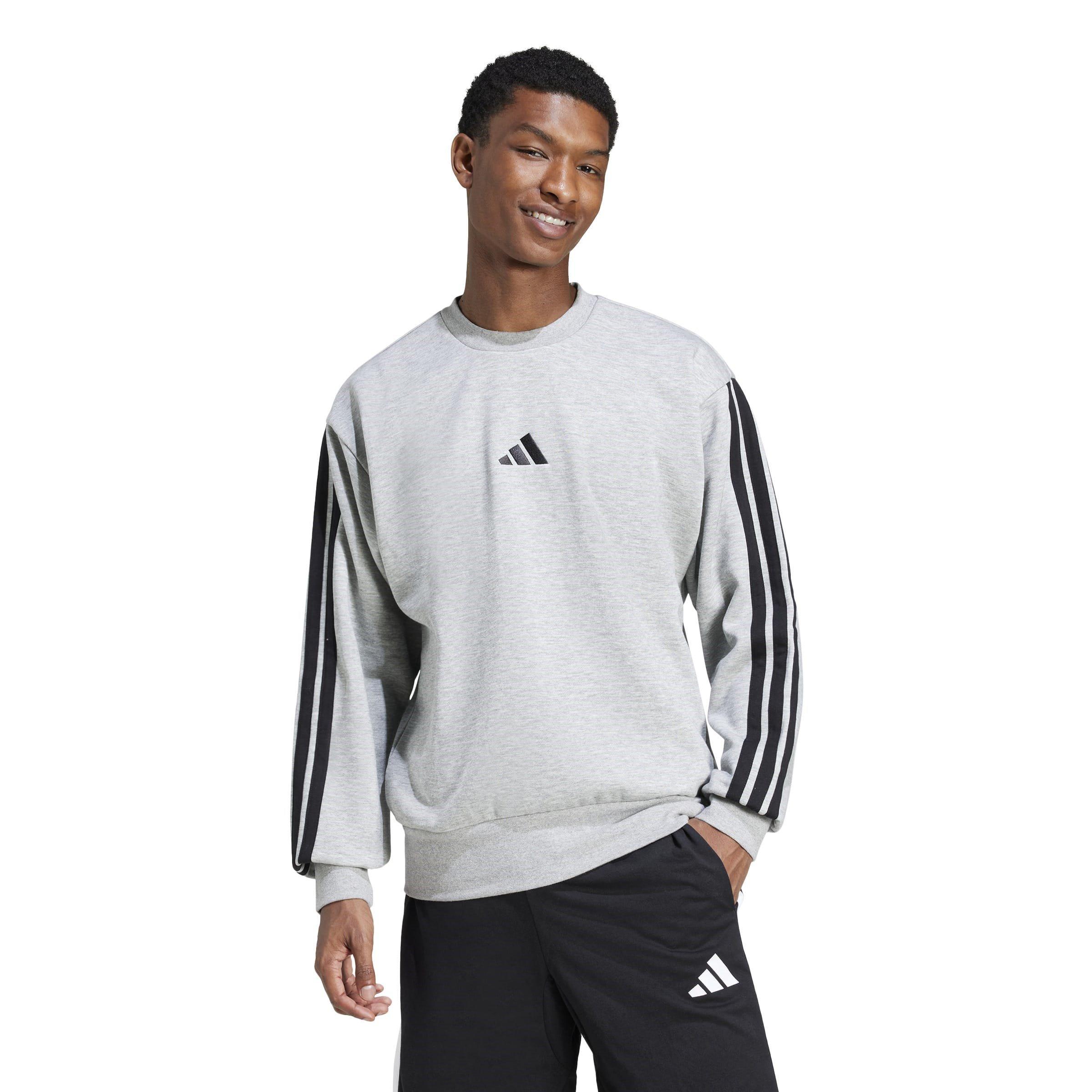 adidas Essentials 3-Stripes Fleece Sweatshirt Mens