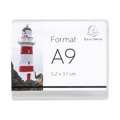 Exacompta - 10 Porte-étiquettes horizontal pour 52 x 37 mm - double face