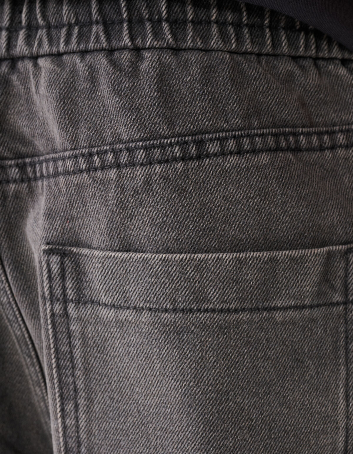 Sporty Denim Short Grijs