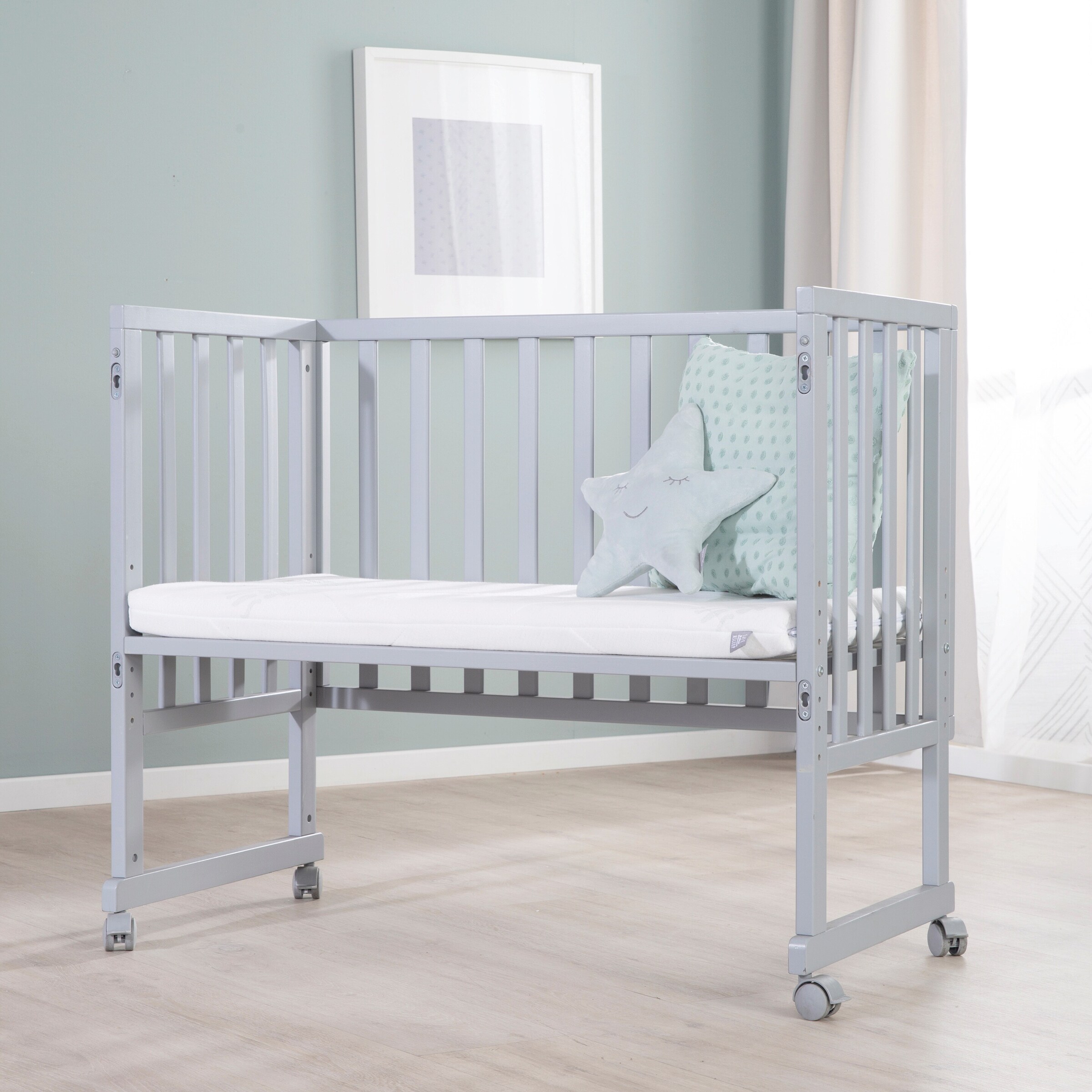 roba Stuben- & Beistellbett 3in1 mit Barriere + Matratze