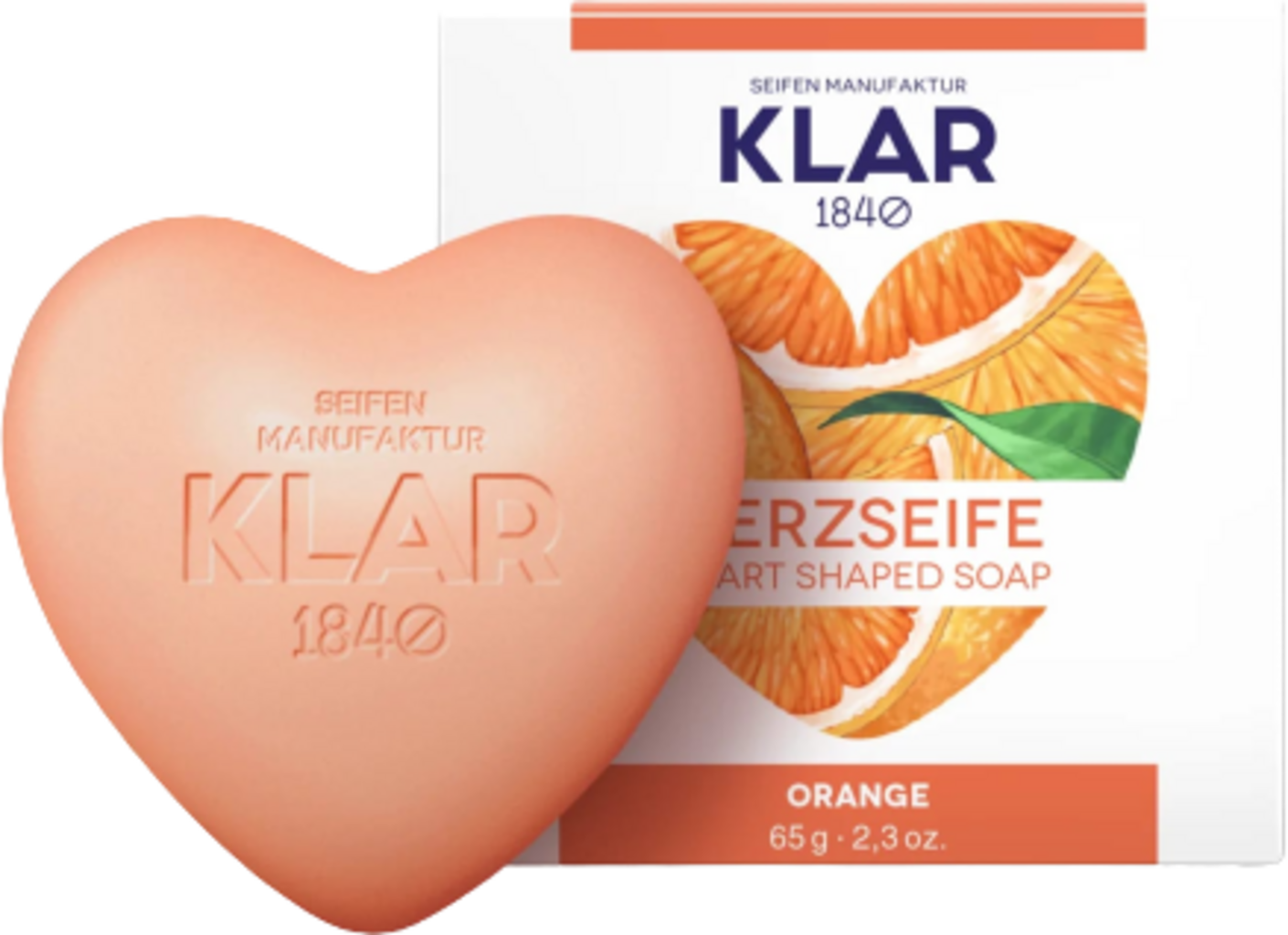 KLAR  Herzseife Orange, 65 g