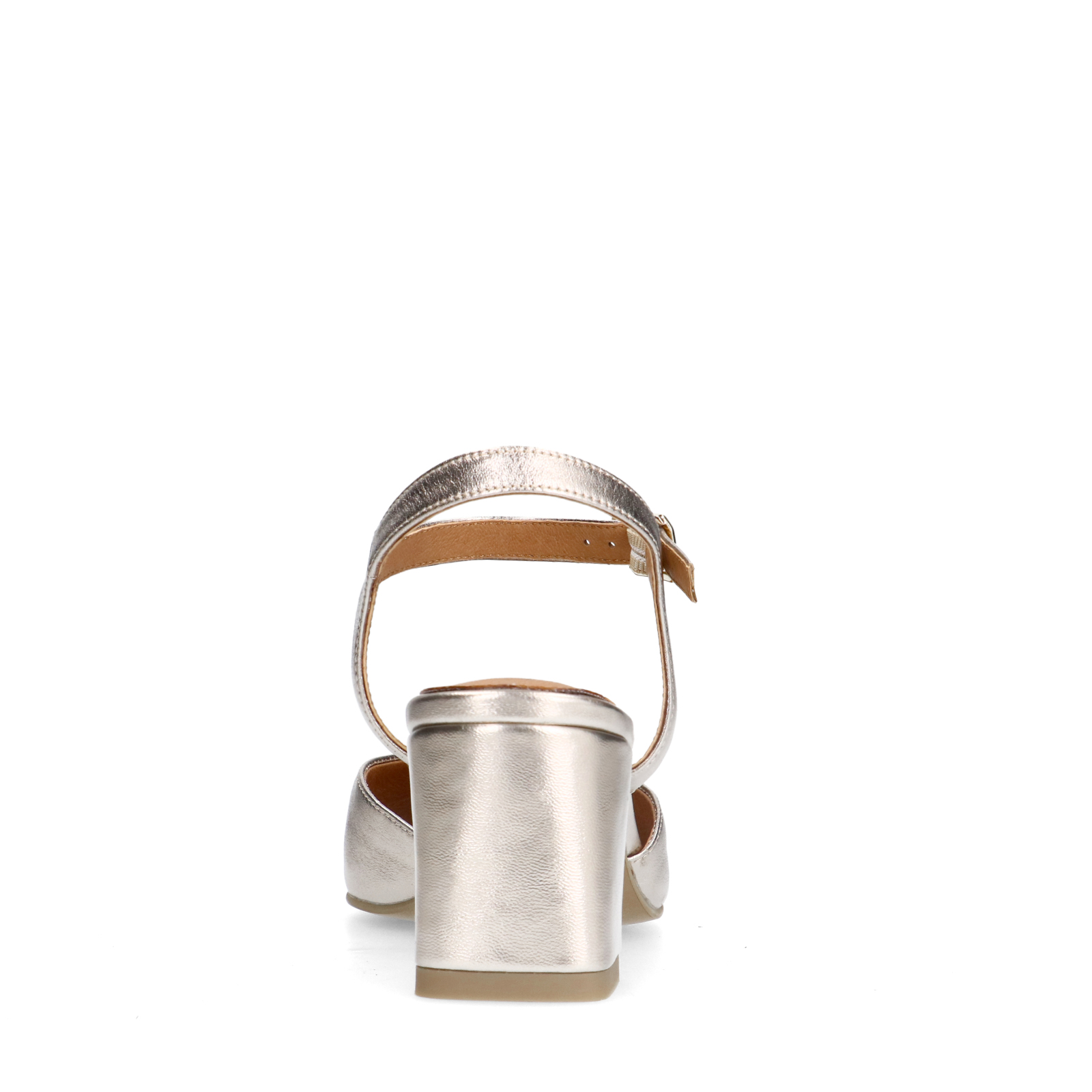 Goudkleurige leren slingbacks