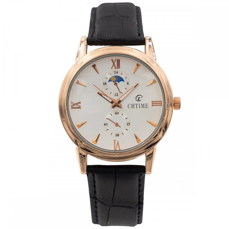 Montre Homme CHTIME bracelet Cuir Noir