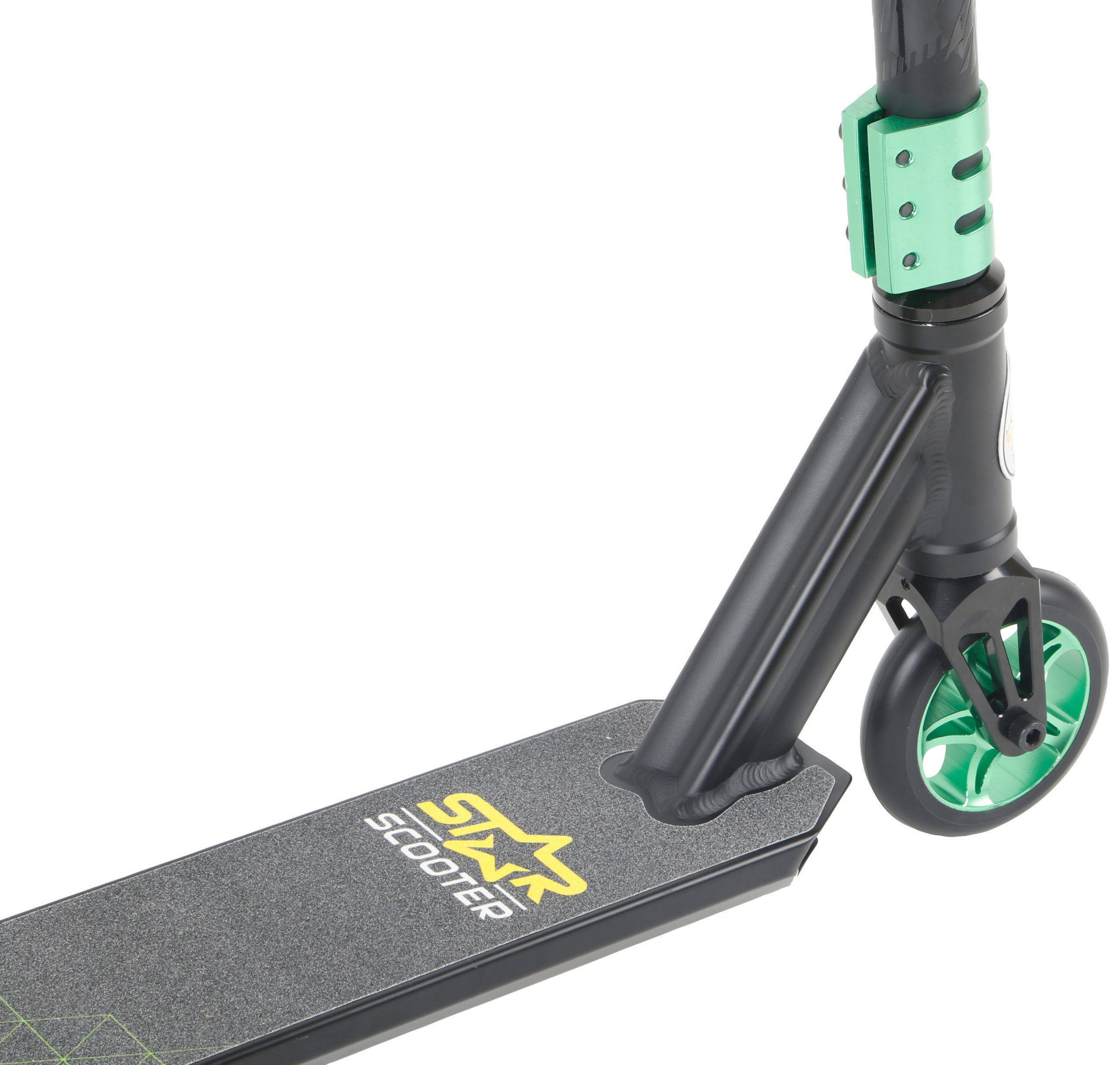STAR SCOOTER Freestyle Jump alu stuntstep, 110mm Semi Pro, zwart / groen