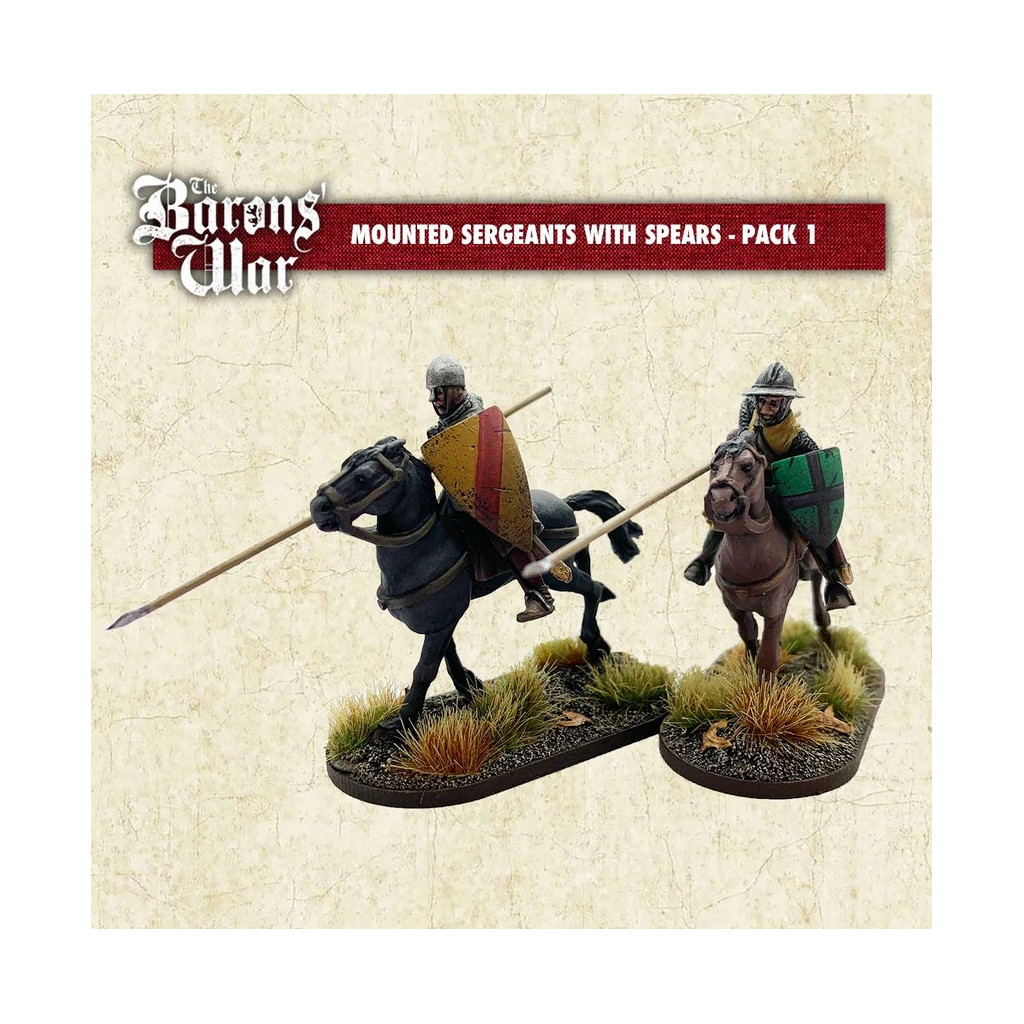 The Baron's War - Mounted Sergeants with Spears 1
