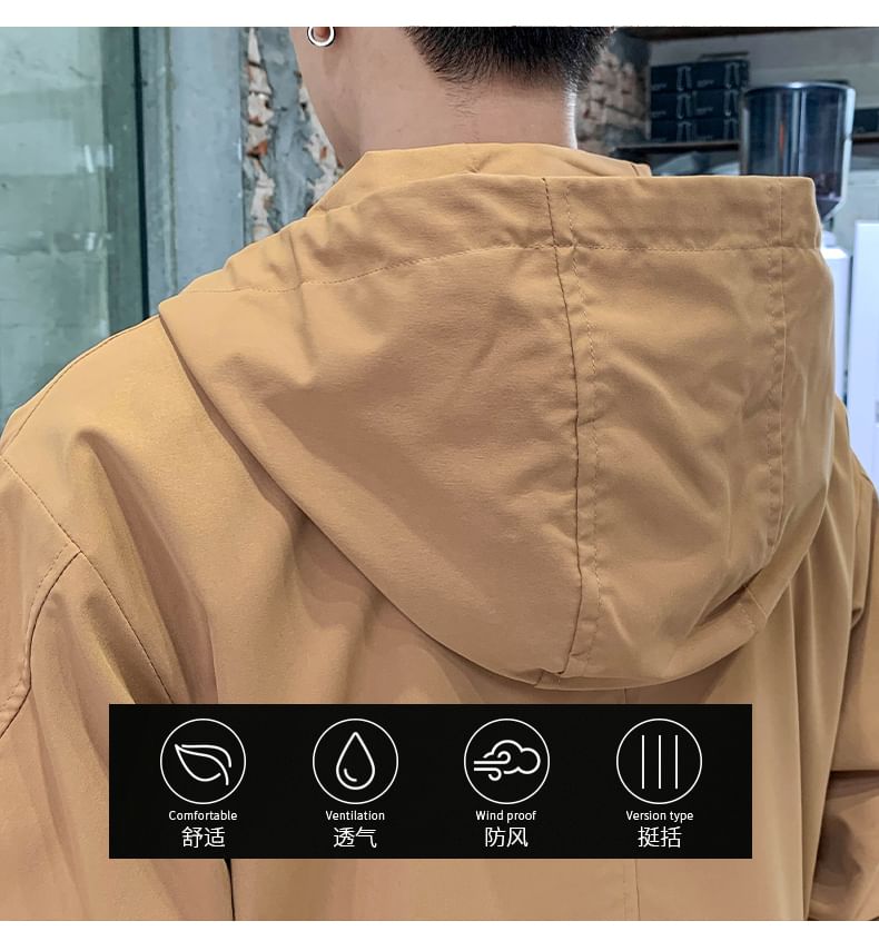 Bay Go Mall - Trenchcoat met capuchon en ritssluiting