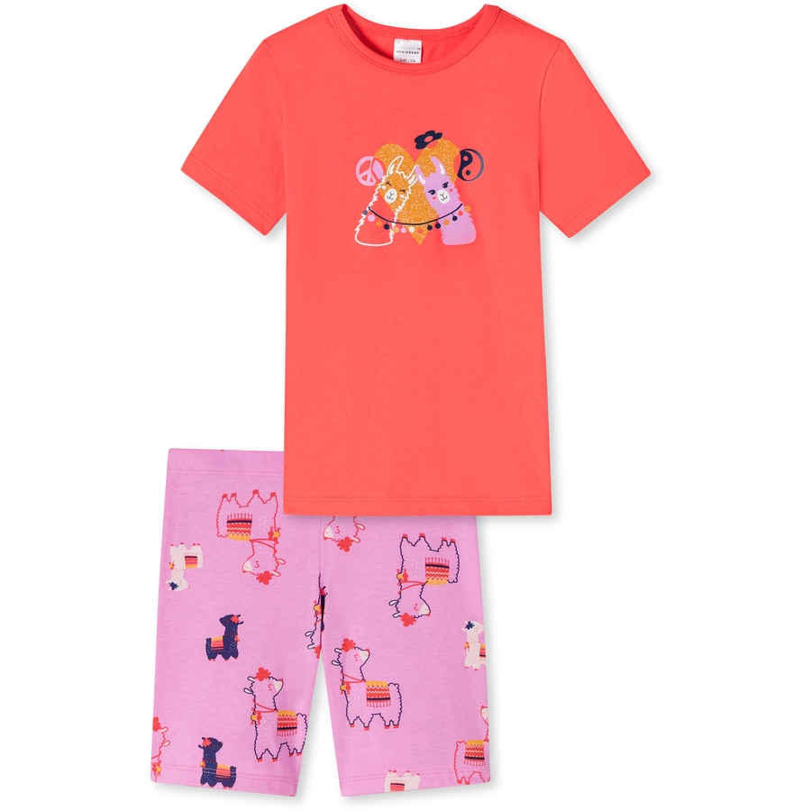 Schiesser Pyjama Girls World Organic Cotton rot